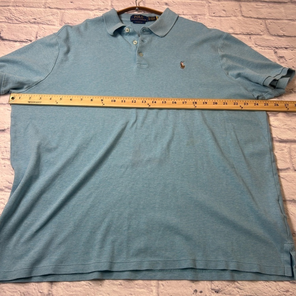 Polo by Ralph Lauren Men's Blue Polo Shirt. Size XL. - Picture 5 of 7